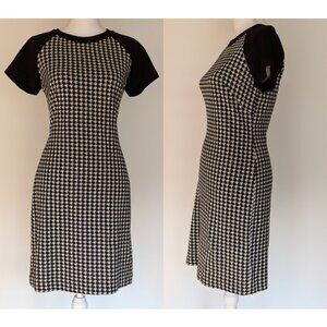 Ann Taylor, Black/white,  Short sleeve sheath dress, Size 6